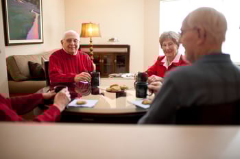 Group of seniors enjoying a meal
