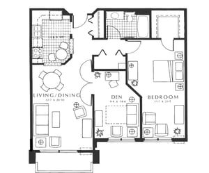 Unit B1 - Summit - 1 BR + den, 949 sq ft-1