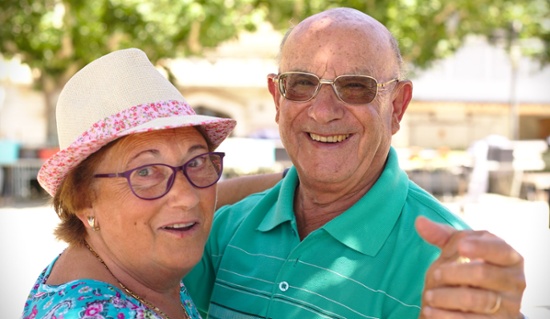 older adult couple dancing
